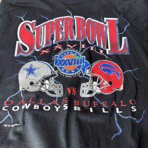 Vintage 90s Buffalo Bills Super Bowl Lightning Shirt XL Single Stitch USA 1993